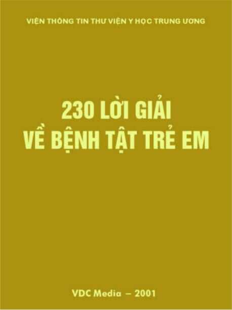 230 Lời Giải Về Bệnh Tật Trẻ Em